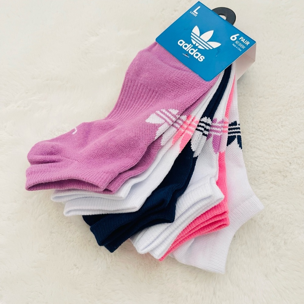 Adidas Vibrant Ankle No Show Socks 6 pairs - Picture 2 of 5